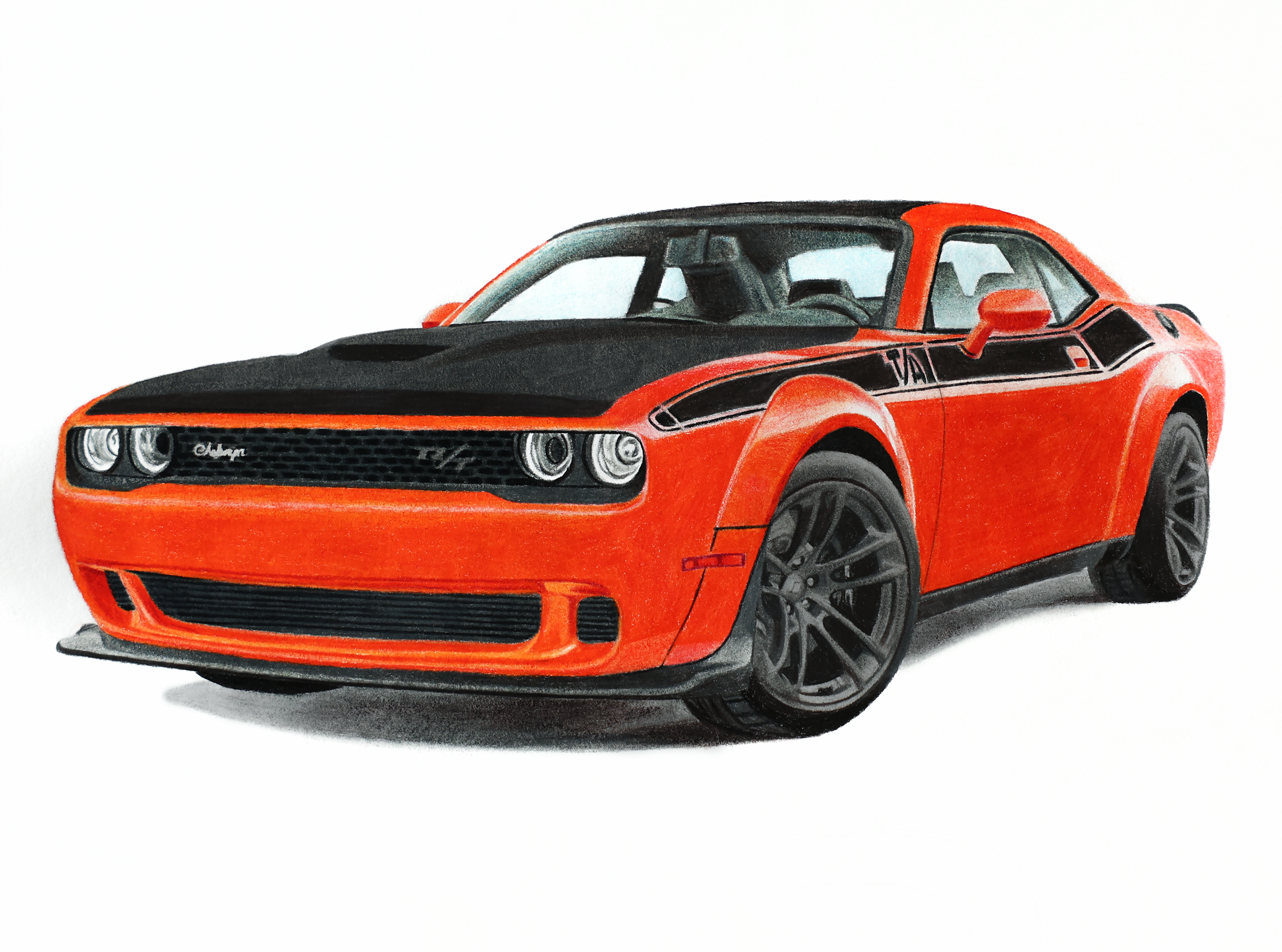 dodge challenger drawing