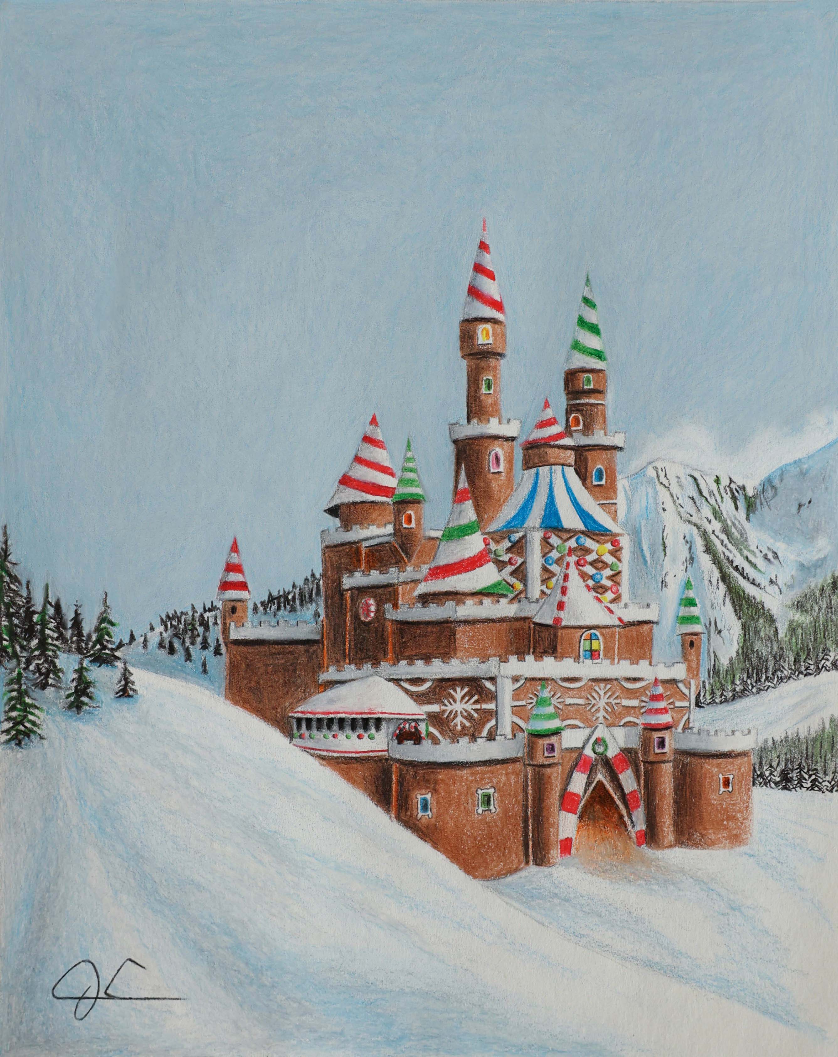 gingerbread castle drawing