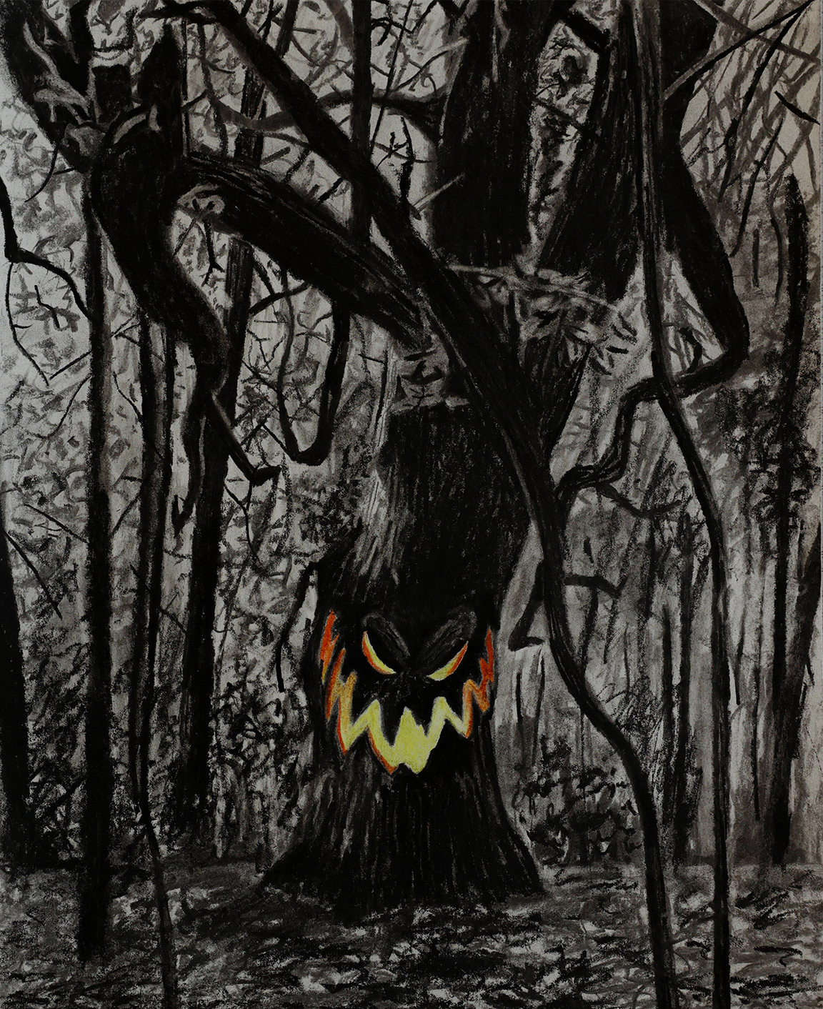 haunted tree drawing