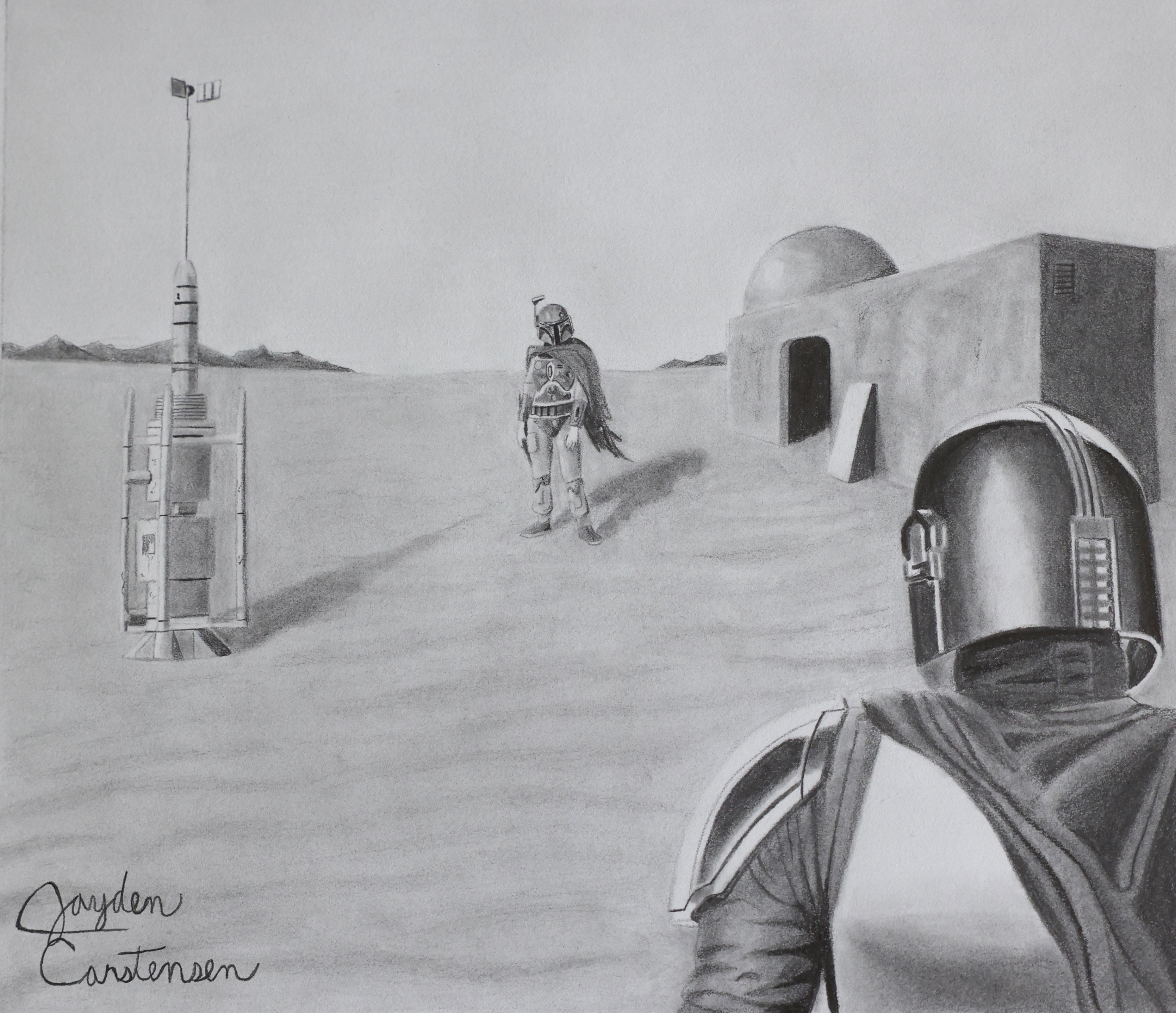 mandalorian drawing