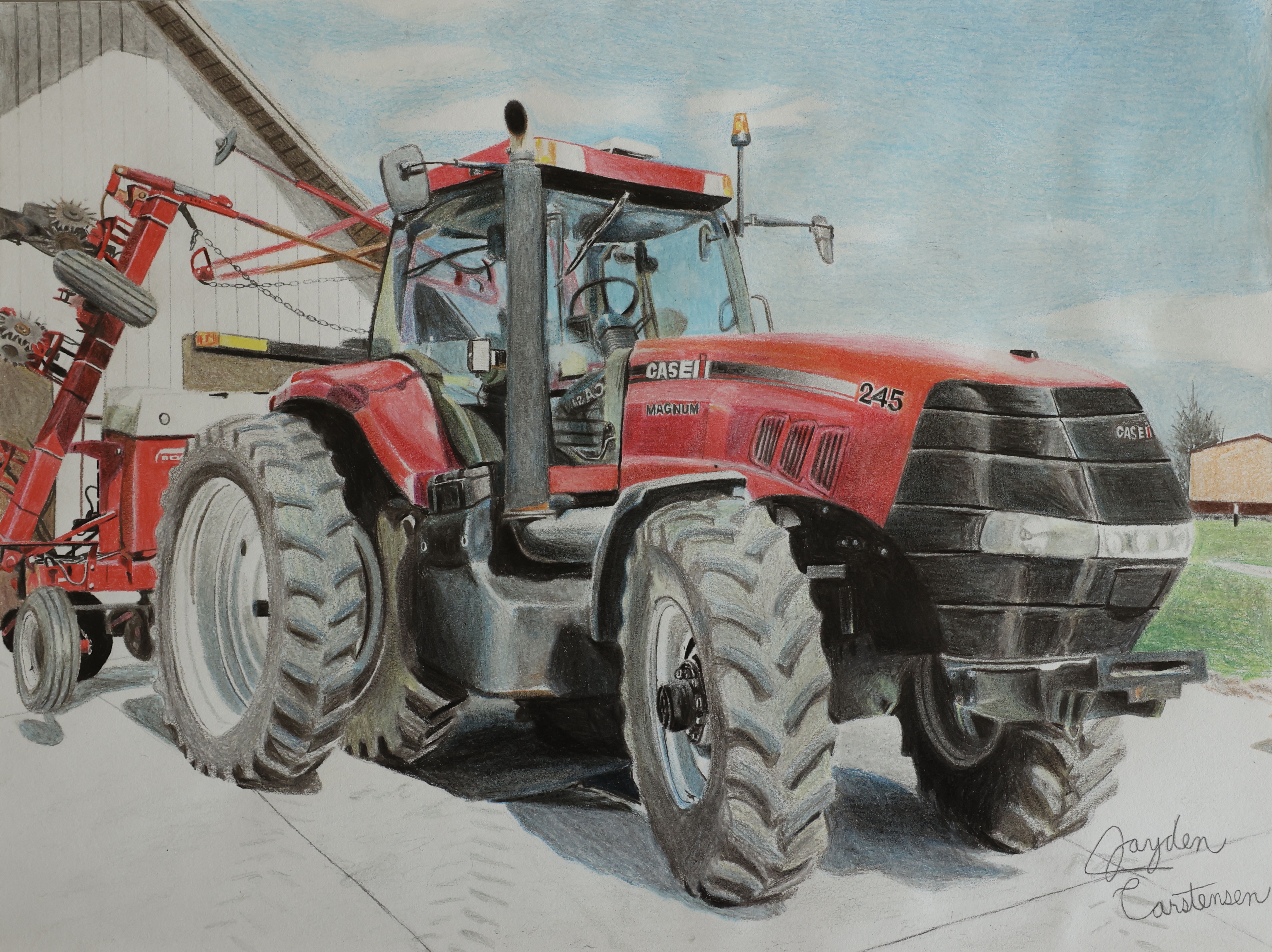 tractor drawing